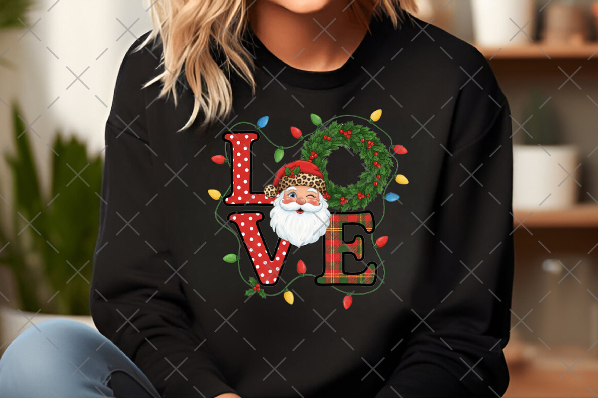 LOVE Santa Christmas PNG, an Illustration by Craft Nest (Photo 4 of 6)