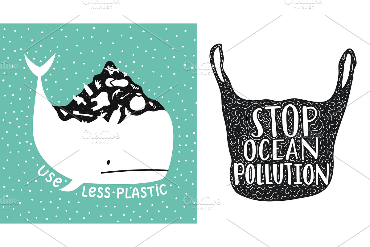 Save the ocean ecology set, an Animal Illustration by JULYMILKS (Photo 4 of 4)
