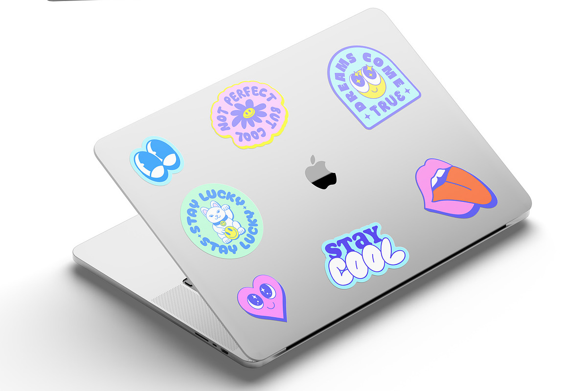 FEEL GOOD STICKERS PACK Y2K DESIGN, an Object Graphic by craftlove (Photo 9 of 10)