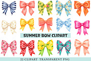 Summer Bow Clipart Bundle, an Illustration by cherrydesign (Thumbnail 1 of 3)