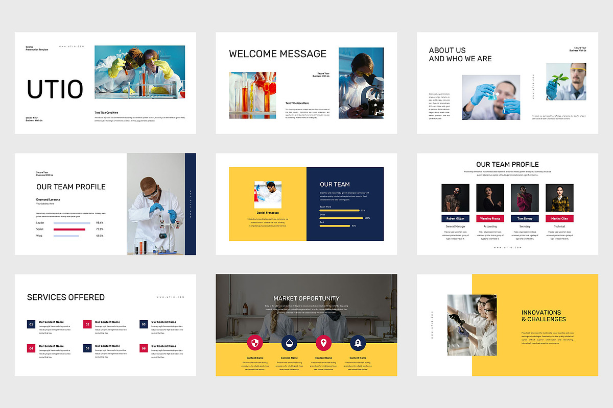 Utio : Science Google Slides, a Presentation Template by Punkl Camp (Photo 2 of 9)