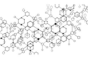 Molecular structure. Medicine, an Illustration by Things for designers