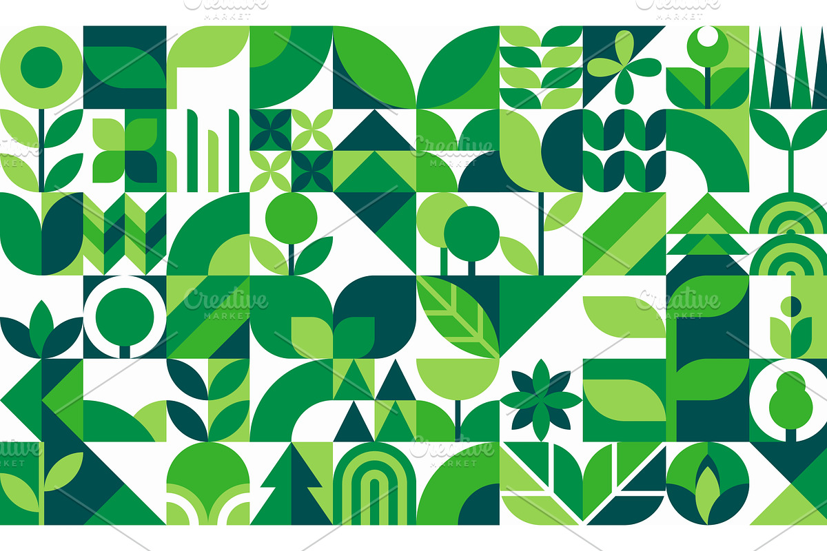 Ecology geometric pattern, a Decorative Illustration by Buch&Bee
