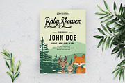 Woodland Baby Shower Template Suite, an Invitation Template by SmmrDesign (Thumbnail 3 of 5)