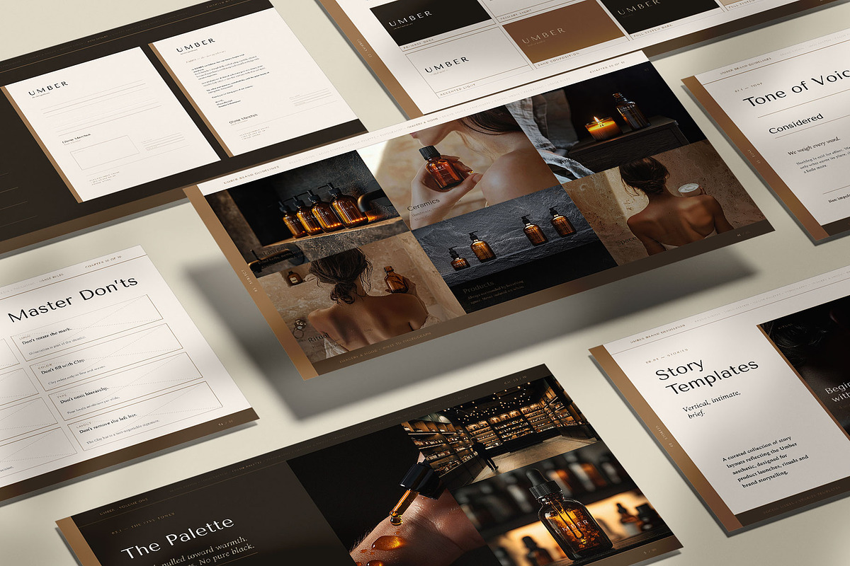 UMBER / Brand Guidelines Template, a Presentation Template by Leleka.Store (Photo 13 of 20)