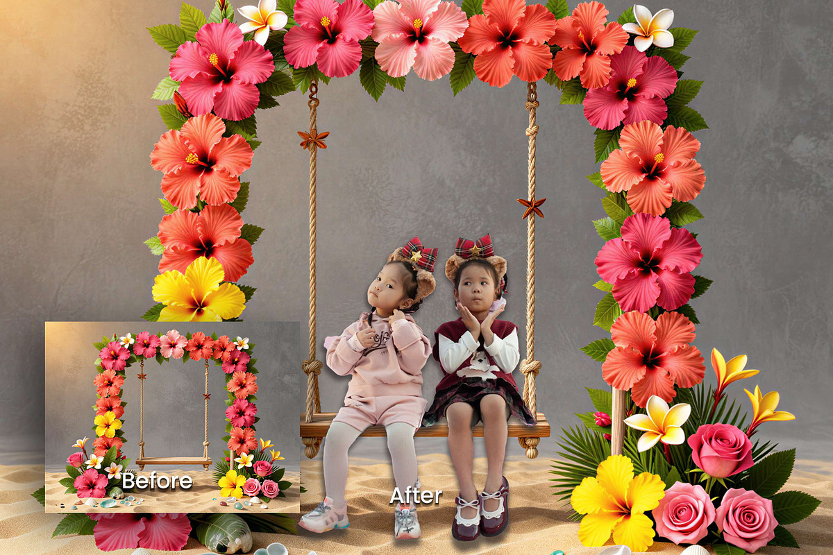 32 Floral Swing Digital Backdrops, a Background Graphic by 3Motional (Photo 4 of 10)