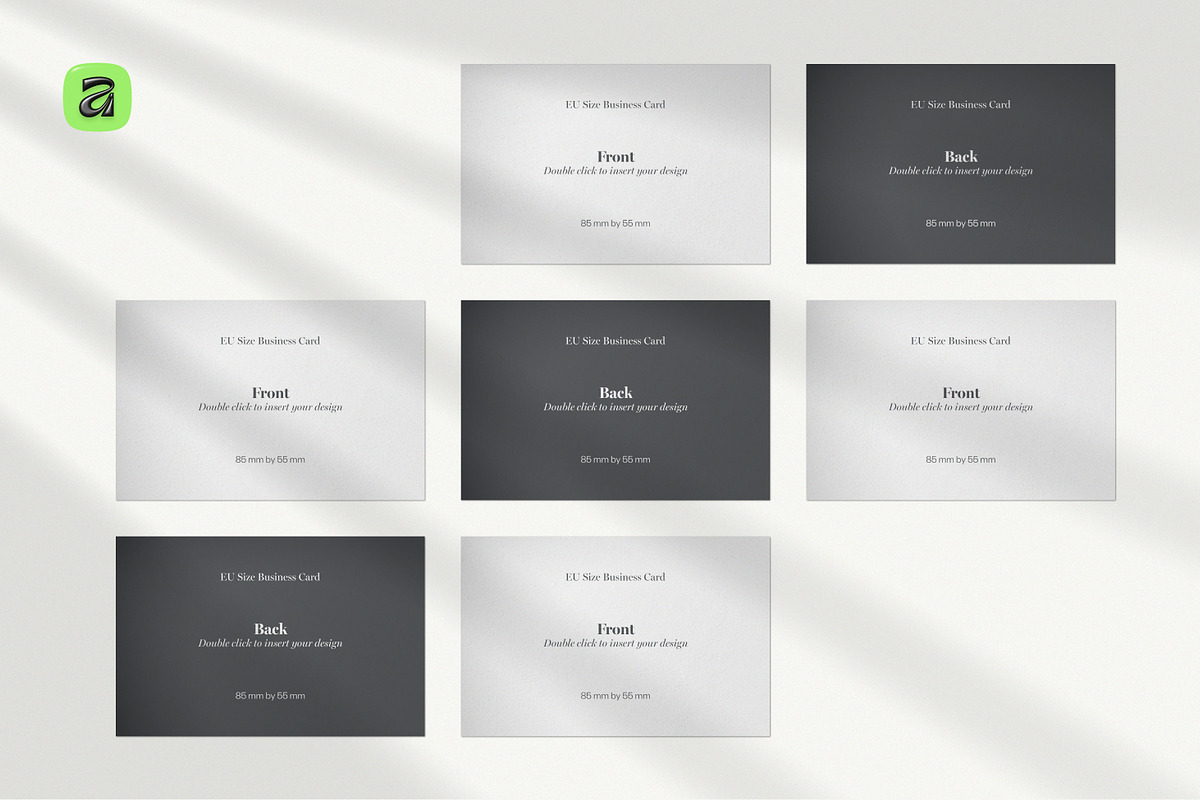 EU Business Card Mockups—Affinity v3, a Books & Magazine Mockup by Sasha Lantukh (Photo 7 of 17)