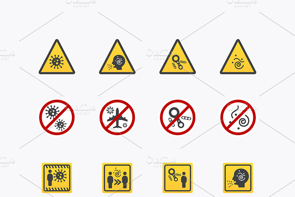 corona covid virus Bundle set, a Healthcare Illustration by Feelplus Creator (Photo 12 of 19)