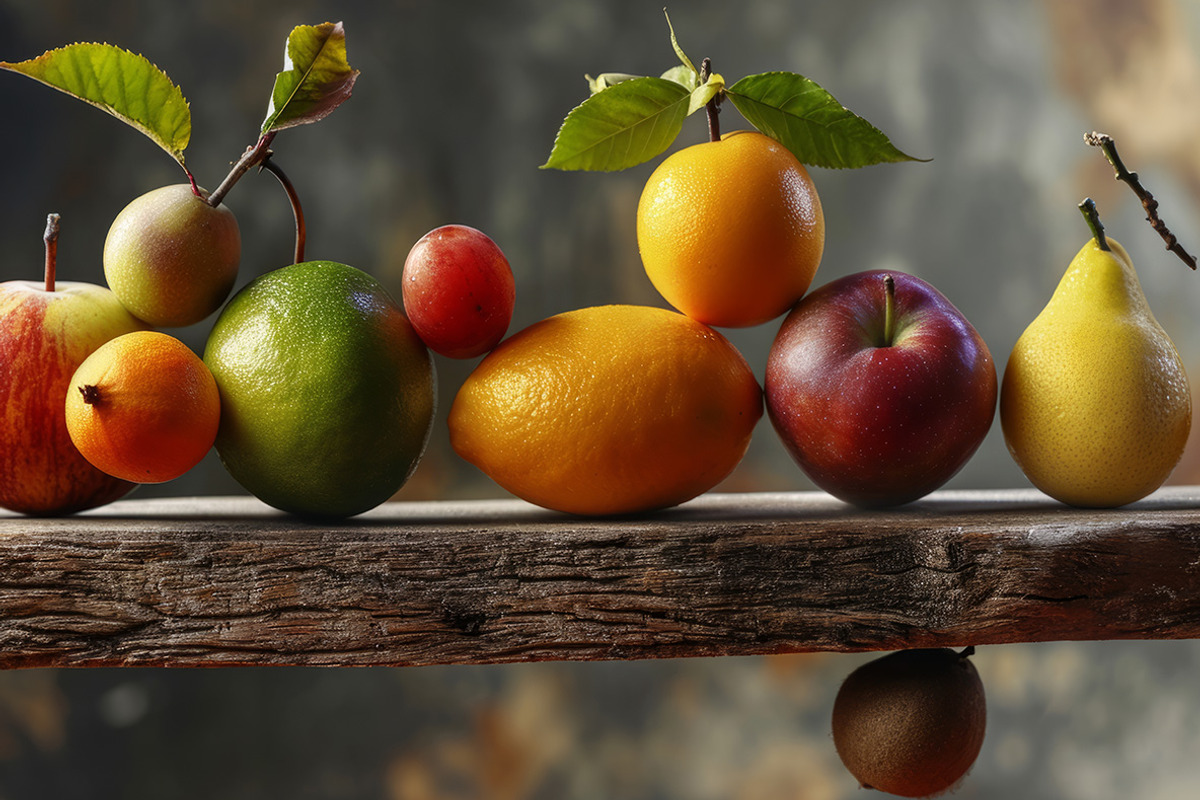 93 Balancing fruits and vegetables, a Food & Drink Photo by Handmadefont (Photo 12 of 17)