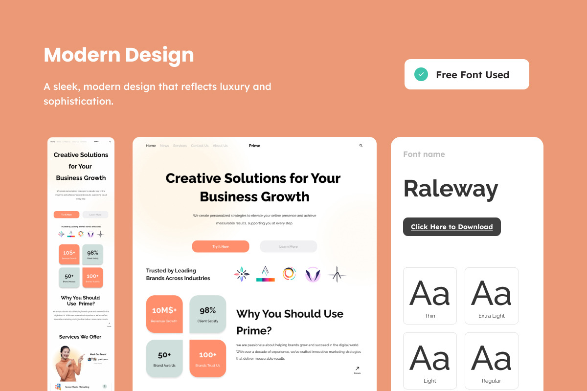 Prime - Creative Agency Landing Page, a Landing Page Template by productype1 (Photo 2 of 5)