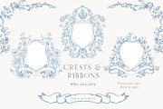 Blue Victorian Vintage Fine Line Art, a Decorative Illustration by Grace Noboa Illustrations (Thumbnail 3 of 14)