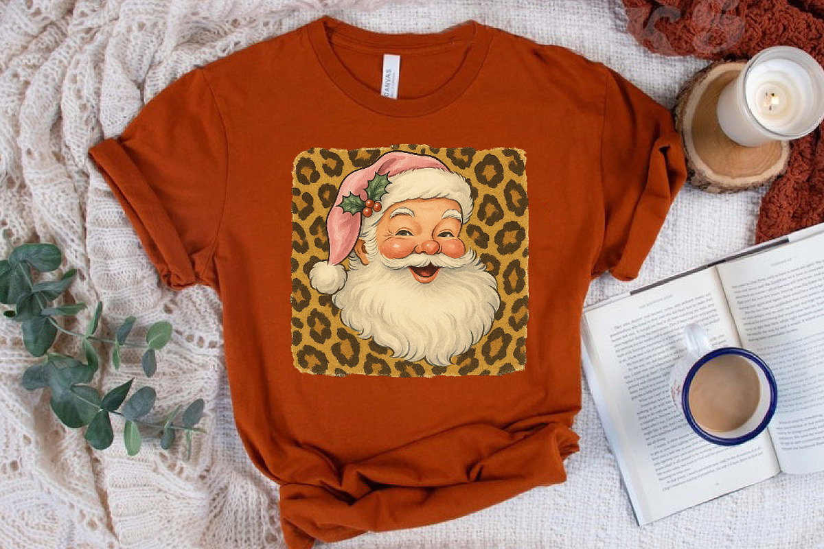 Vintage Santa with Leopard, Christma, an Illustration by Libby Wishes (Photo 5 of 8)