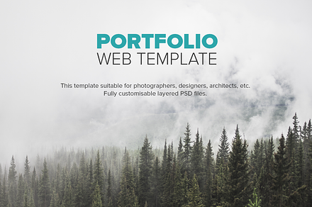Portfolio Web UI Template PSD
