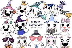Retro Groovy Baby Ghost