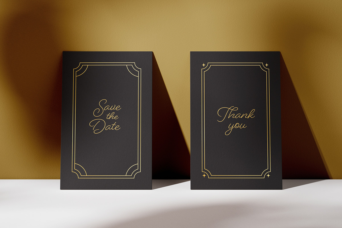 Golden line art frames set, a Background Graphic by Good Studio (Photo 5 of 5)