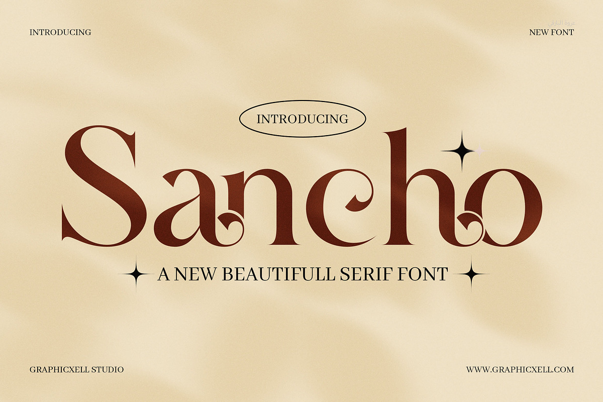 Sancho Elegant Serif Font, a Serif Font by Graphicxell (Photo 1 of 8)