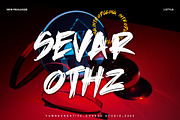 Sevarothz - Urban Brush Font, a Handwritten Font by Dhabee (Thumbnail 1 of 16)