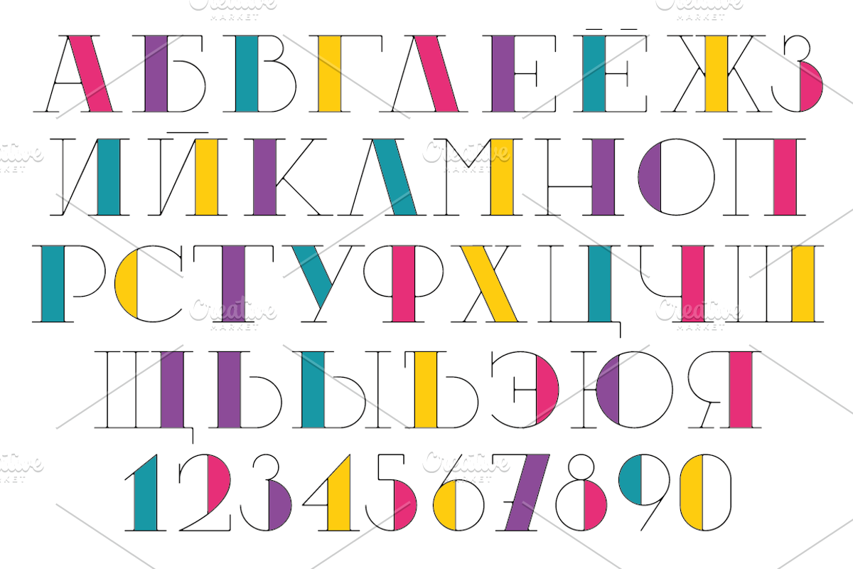 Five variations of font decoration, a Serif Font by pixelwerk (Photo 5 of 6)