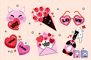 Valentine Love Props Set, an Object Illustration by MISS CHATZ (Thumbnail 2 of 3)
