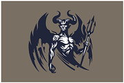 Devil Satan Logo Template, a Branding & Logo Template by Silpin (Thumbnail 1 of 2)