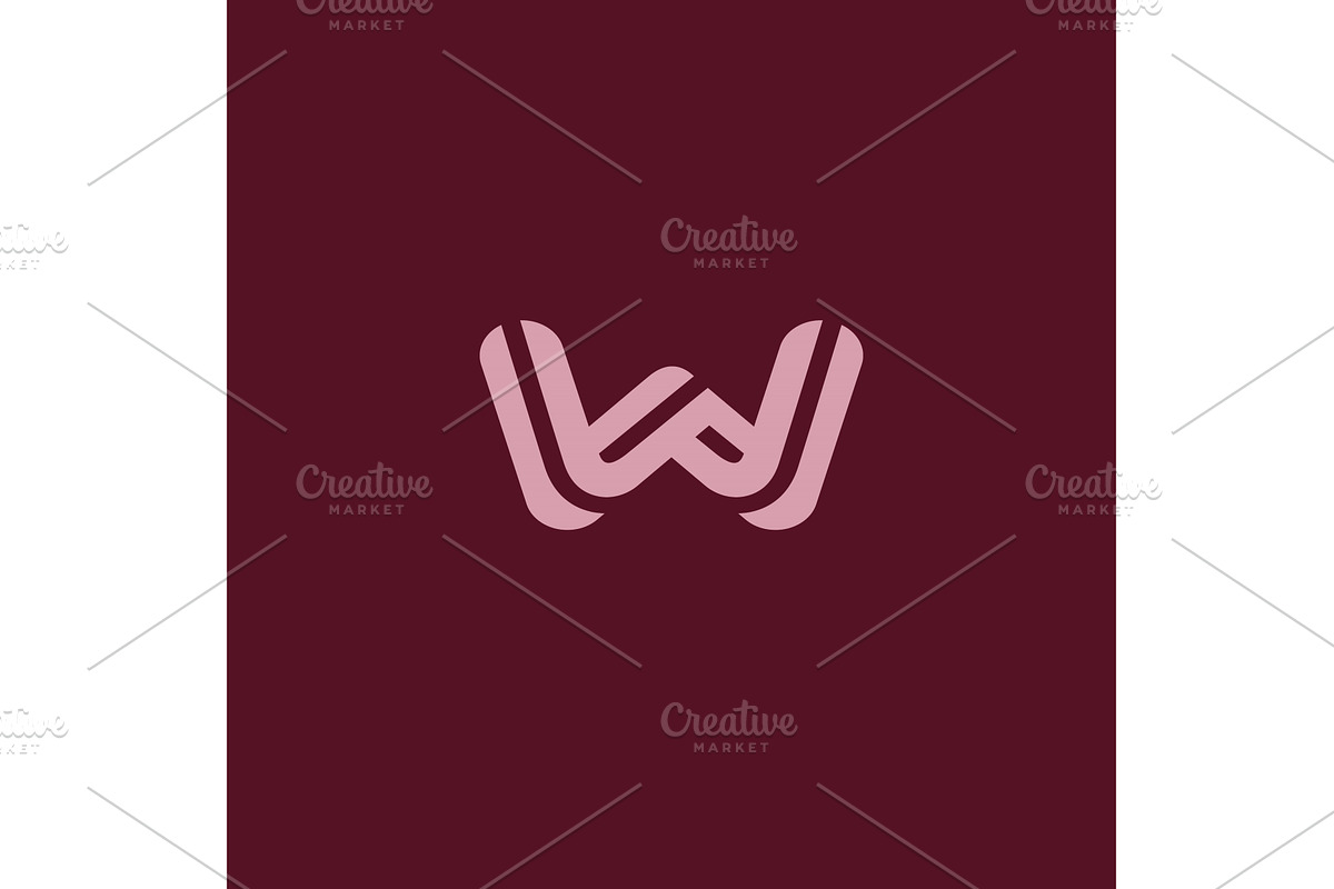 Letter W from stripes logo design, a Branding & Logo Template by Bureau