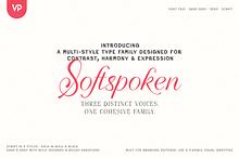 Softspoken Serif, Sans, Script Fonts
