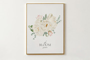 Watercolor White Rose Collection, an Object Illustration by bloomscape (Thumbnail 3 of 13)
