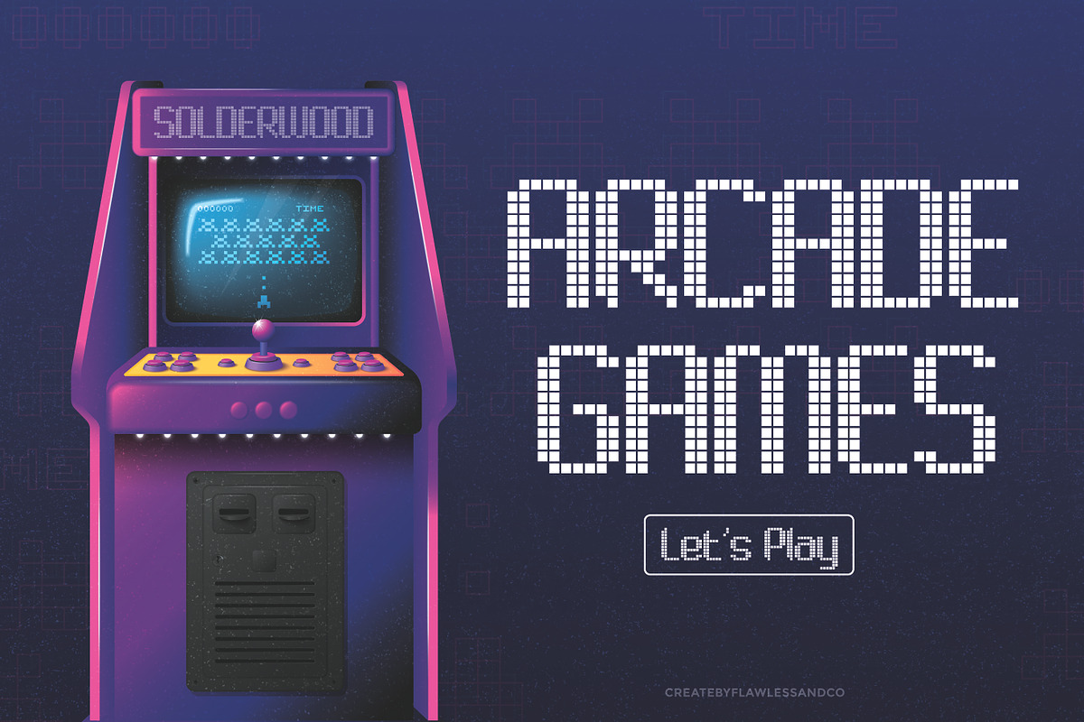 Solderwood - Display Pixel Font, a Font by Flawless And Co (Photo 2 of 9)