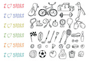 Hand drawn sport icon set, a Healthcare Illustration by Helen Sko (Thumbnail 4 of 5)