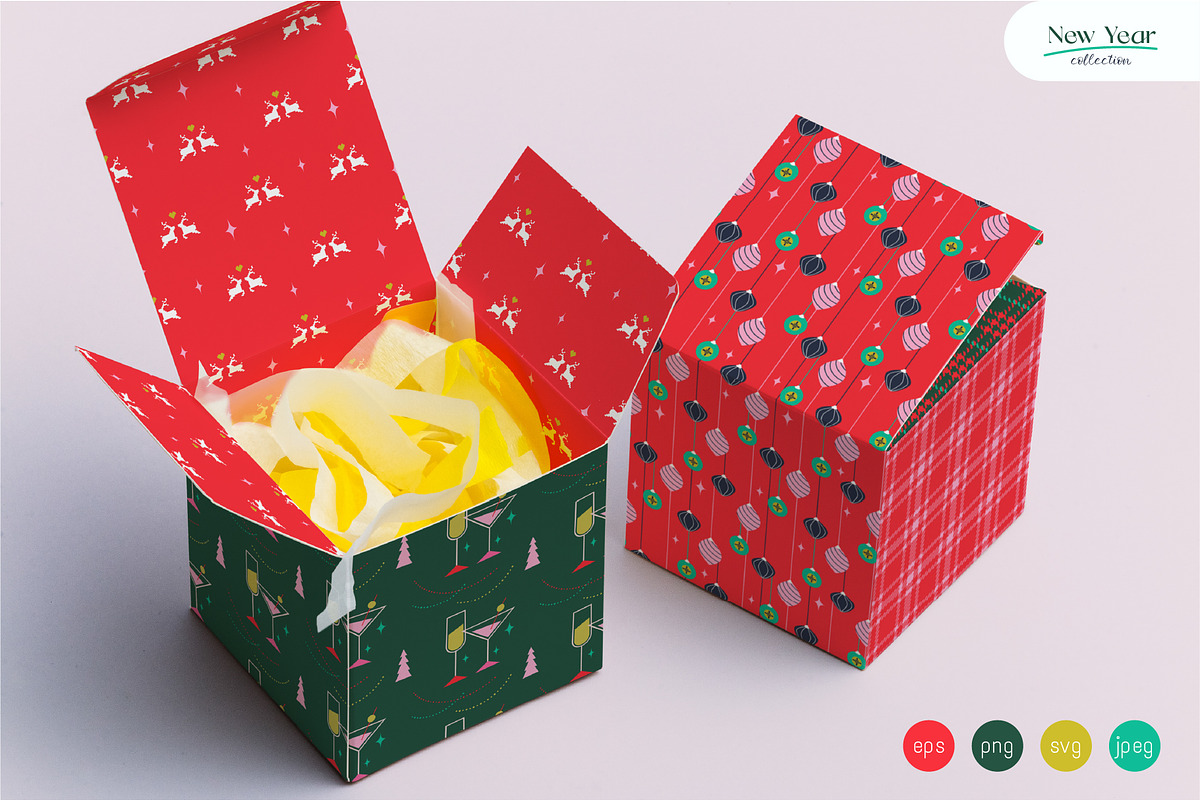New Year - Seamless Patterns, a Pattern Graphic by InaCorart (Photo 2 of 7)