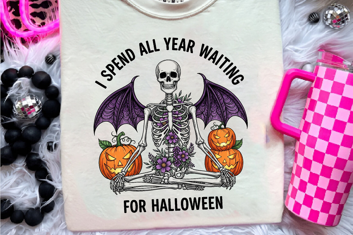 Skeleton Halloween Quote Sublimation, an Illustration by CreationArt (Photo 4 of 4)