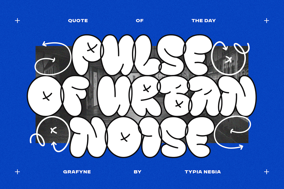 Grafyne - Modern Bubble Grafitti, a Font by Typia Nesia (Photo 3 of 12)