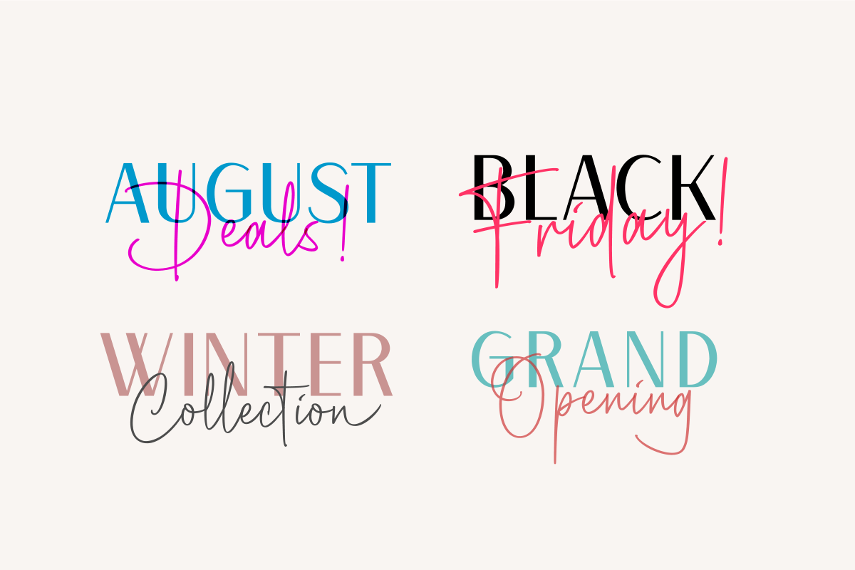 Brigetha Font Duo - Script & Serif, a Script Font by Hendra Pratama (Photo 3 of 9)