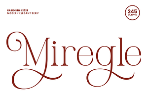 Miregle Modern Elegant Serif Font
