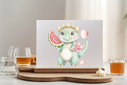 Watercolor Baby Dino Clipart Bundle., an Illustration by SVGArt (Thumbnail 7 of 9)