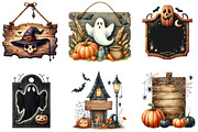 Halloween Wood Sign Clipart, an Illustration by Designking (Thumbnail 3 of 5)