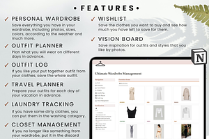 Wardrobe Manager Notion Template