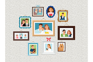 Family frames set. People portrait, a Person Illustration by Stock-Smart-Start