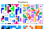 Tetris. Game pattern, a Pattern Graphic by Lineli (Thumbnail 3 of 12)