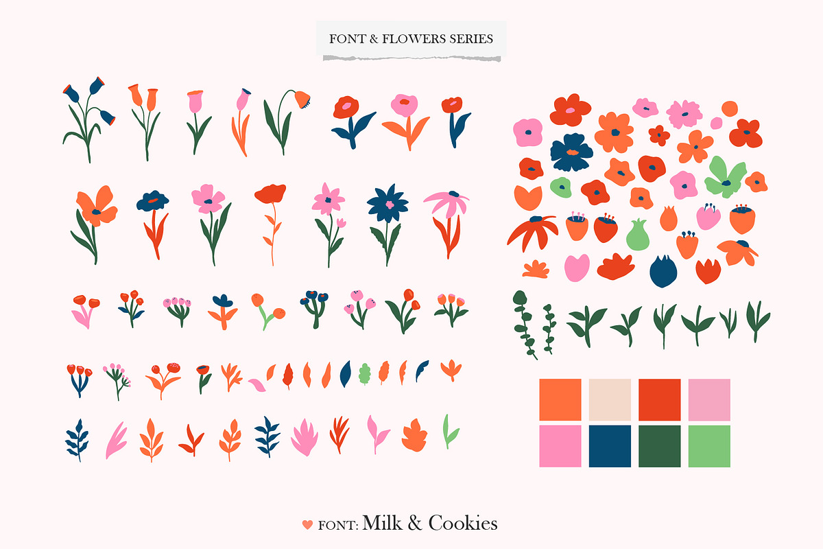 Quirky Handwritten Font Cute Flowers, a Handwritten Font by Kaya Fonts (Photo 13 of 32)