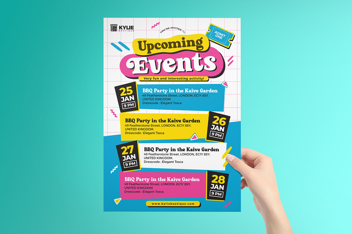 Upcoming Event Flyer, a Flyer Template by Aarley Kaiven (Photo 3 of 3)