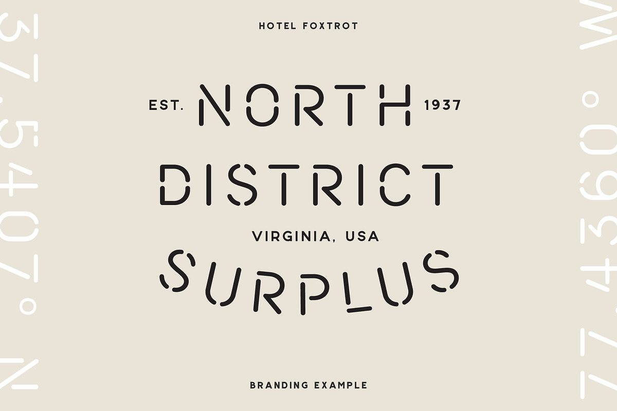 Hotel Foxtrot - Modern Stencil, a Font by Creative Type (Photo 5 of 9)