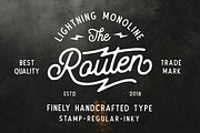 Routen Lightning Monoline, a Script Font by Martype (Thumbnail 1 of 9)