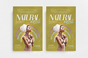 Natural Feeling Flyer Template