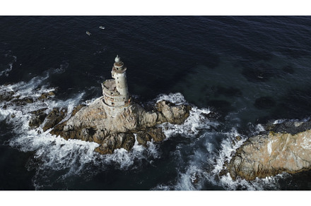Top view of beautiful rocky cape, a Nature Photo by Media Whale Stock