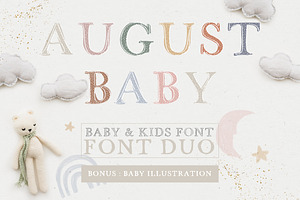 FONT DUO / AUGUSTBABY & strandliebe, a Serif Font by KruthDesign