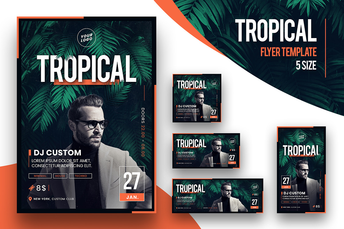 Tropical Party Flyer Template, a Flyer Template by Grand Design (Photo 1 of 4)