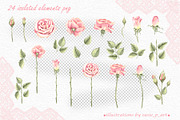 Ethereal Roses watercolor collection, a Decorative Illustration by susie-p-art (Thumbnail 2 of 19)
