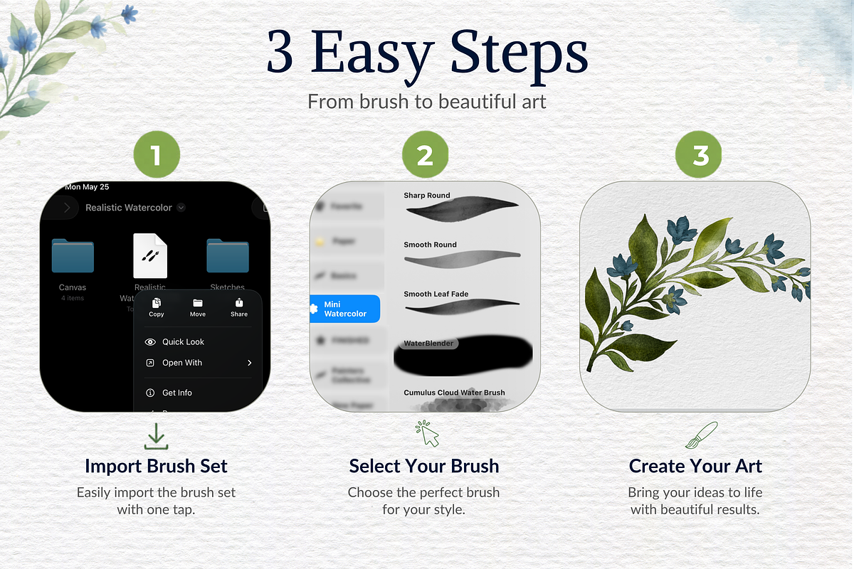 Watercolor Brush Set for Procreate, a Brush Add-On by Wicked Creative (Photo 12 of 13)