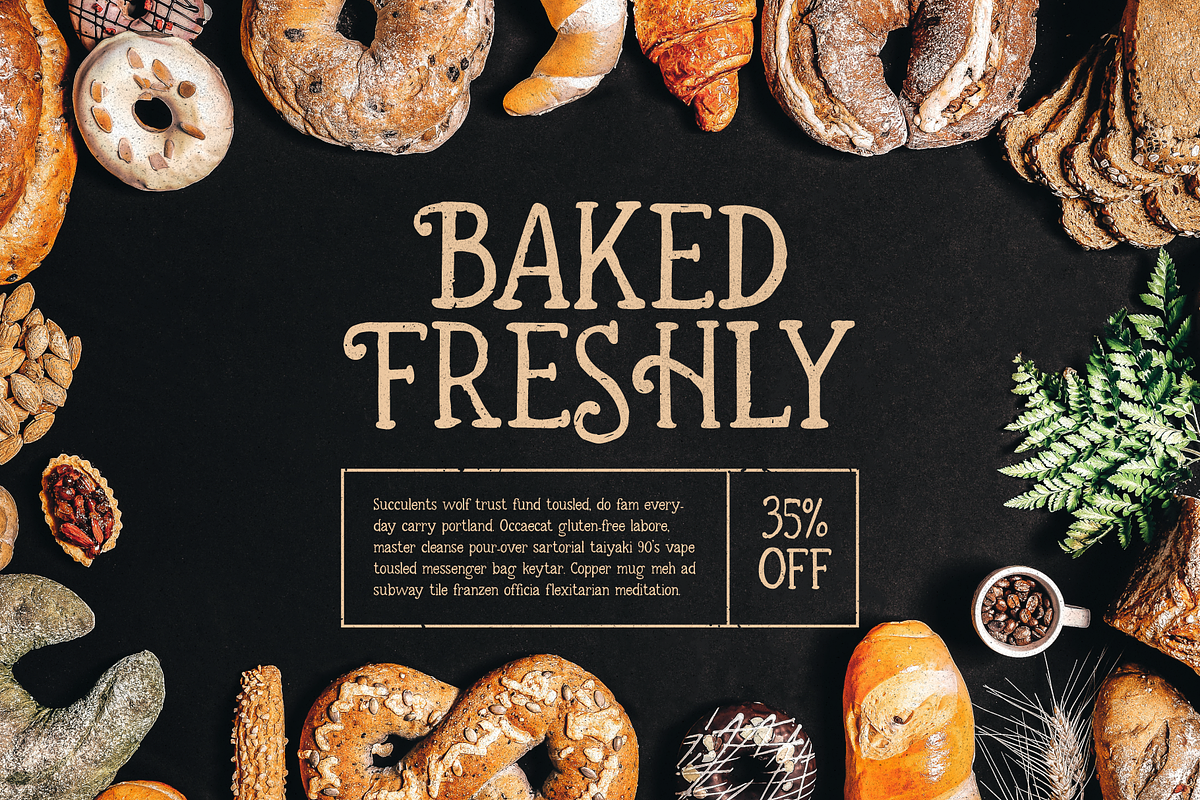 Light Roast | Handdrawn Vintage, a Sans Serif Font by Invasi Studio (Photo 4 of 10)